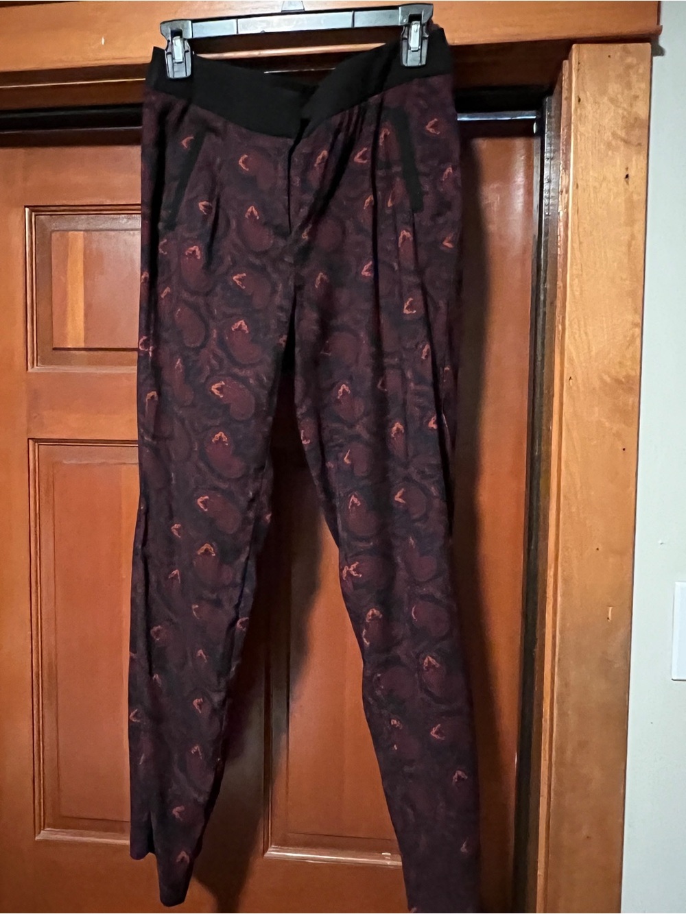 LOFT Silky Printed Tapered Pants | Business Casual Daytime Pajama Style